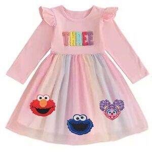 Elmo Dress Smash Cake Third Birthday Cookie Monster Clothes Sesame Street Abby